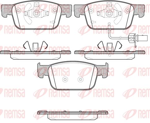 Zestaw klocków hamulcowych, hamulce tarczowe KAWE 1692 01