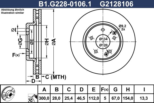 Tarcza hamulcowa GALFER B1.G228-0106.1