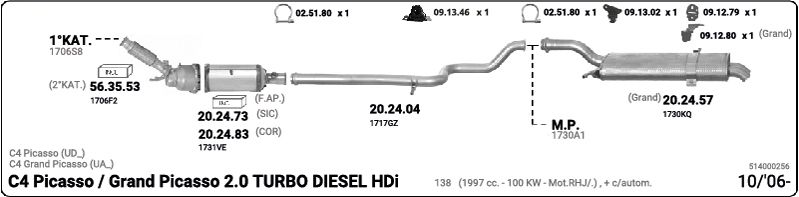 Układ wydechowy IMASAF 514000256