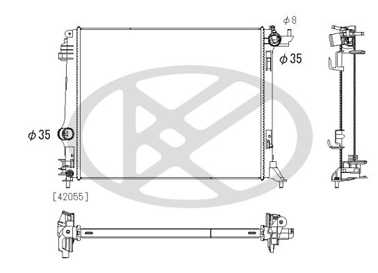 Radiator, racire motor KOYORAD PL493520