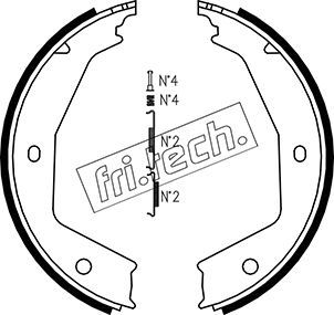 Zestaw szczęk hamulcowych, hamulec postojowy FRI.TECH. 1079.194K