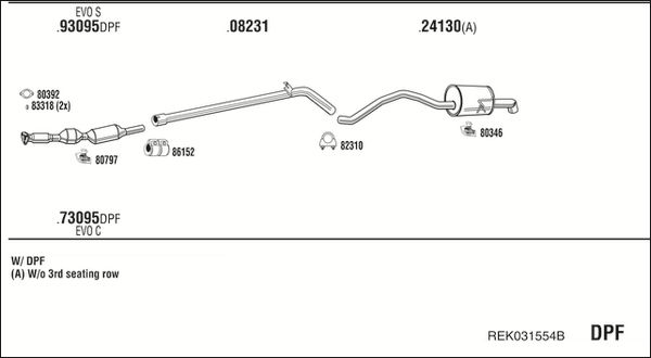 Układ wydechowy WALKER REK031554B