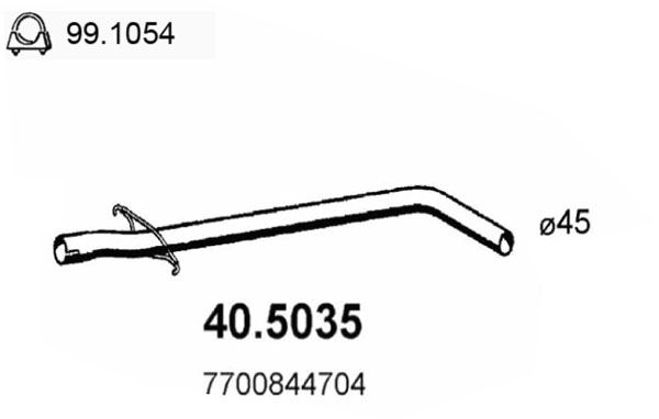 Rura wydechowa ASSO 40.5035