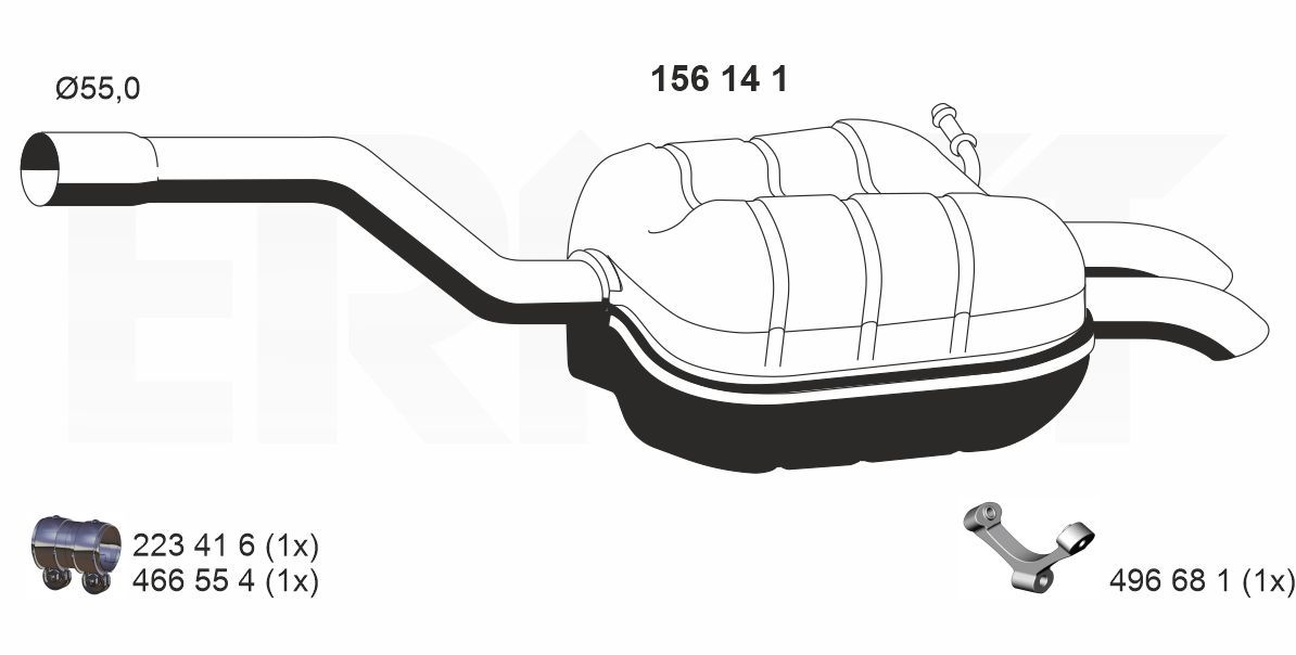Zadní tlumič výfuku ERNST 156141