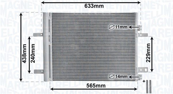 Skraplacz, klimatyzacja MAGNETI MARELLI 350203862000