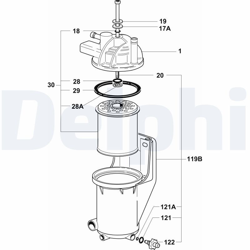 Filtr paliwa DELPHI 6350080
