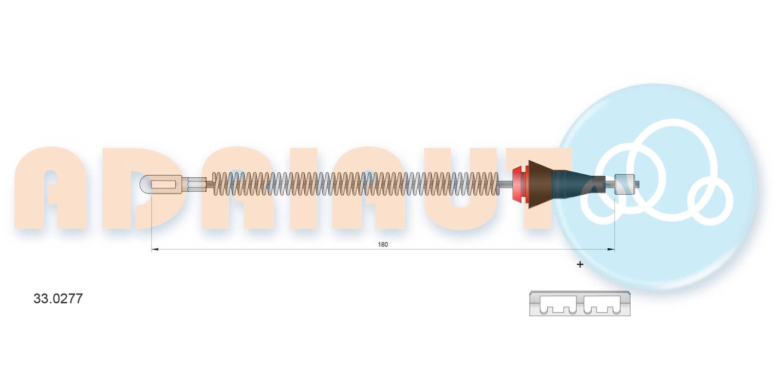 Cablu, frana de parcare ADRIAUTO 33.0277