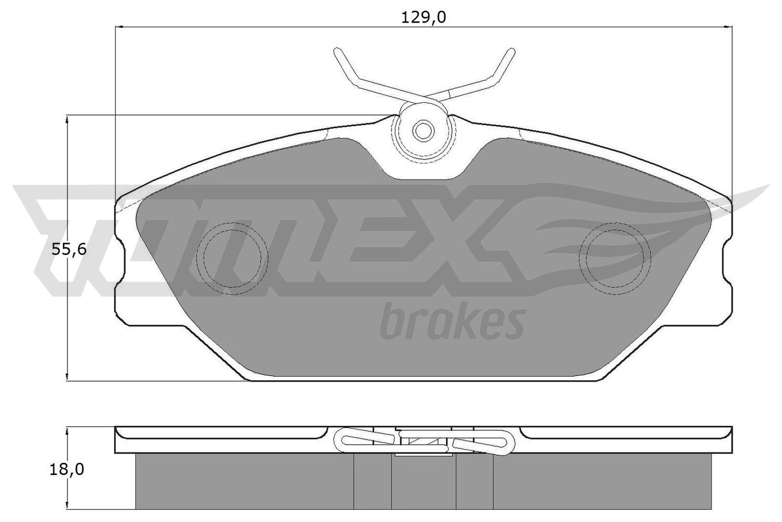 Levně Sada brzdových destiček, kotoučová brzda TOMEX Brakes 10-771