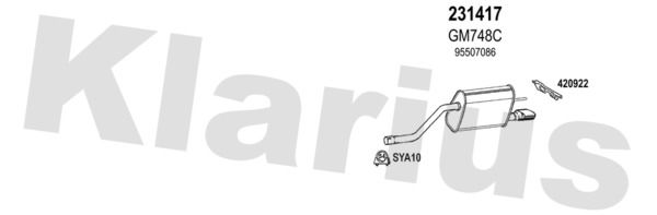 Układ wydechowy KLARIUS 391941E