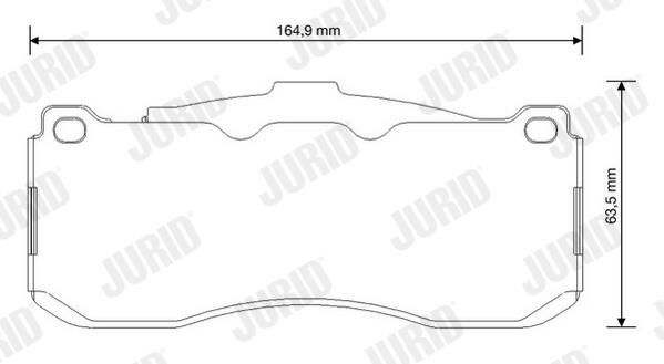 Levně Sada brzdových destiček, kotoučová brzda JURID 573294JC