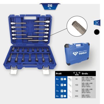 Set chei tubulare BRILLIANT TOOLS BT022026