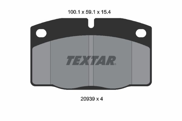 Sada brzdových platničiek kotúčovej brzdy TEXTAR 2093903