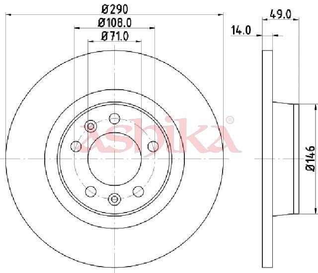 Disc frana ASHIKA 61-00-0612