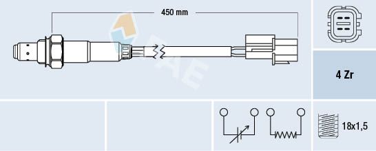 Sonda lambda FAE 77476