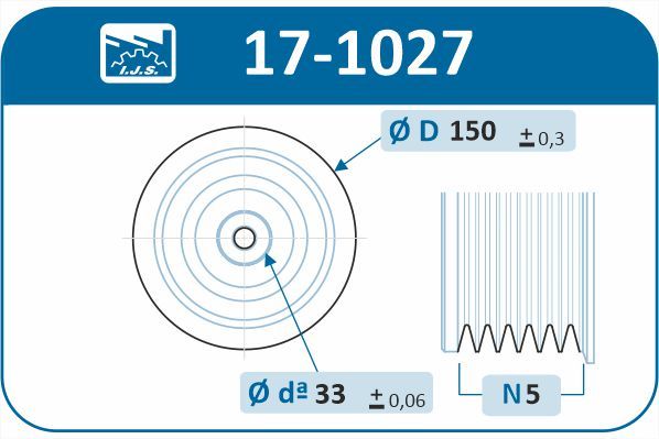 Levně Řemenice, klikový hřídel IJS GROUP 17-1027
