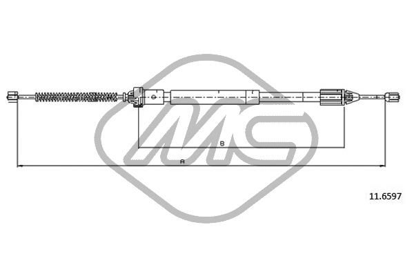 Cięgło, hamulec postojowy METALCAUCHO 83081