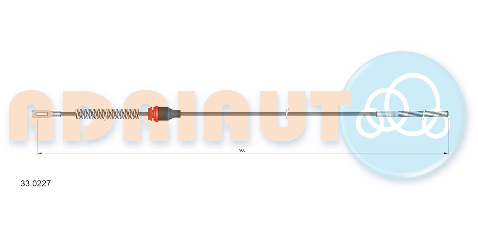 Cablu, frana de parcare ADRIAUTO 33.0227