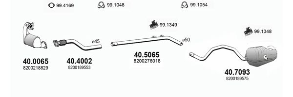 Układ wydechowy ASSO ART3002