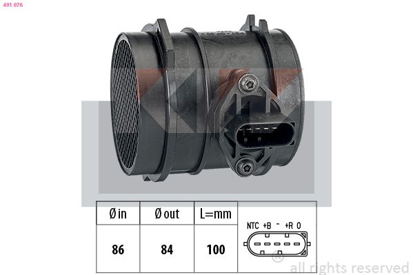 Przepływomierz masowy powietrza KW 491 076