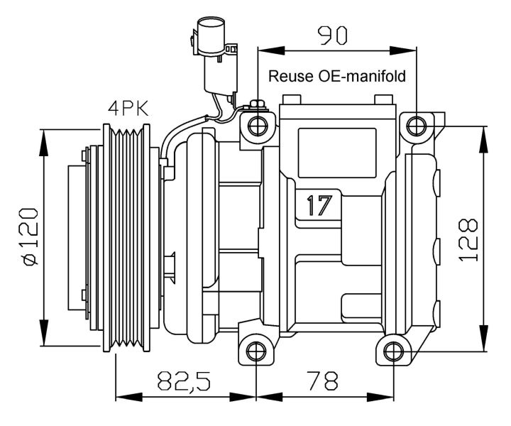 Kompresor, klimatizace NRF 32449