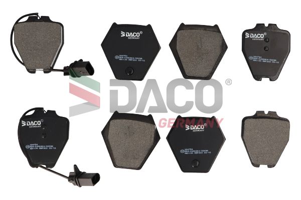 Zestaw klocków hamulcowych, hamulce tarczowe DACO GERMANY 324754