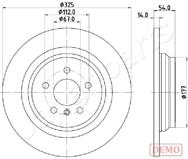 Tarcza hamulcowa JAPANPARTS DP-0521C
