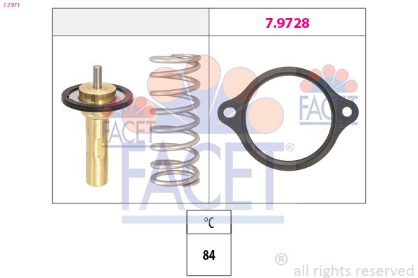 termostat,lichid racire FACET Made in Italy - OE Equivalent 7.7971