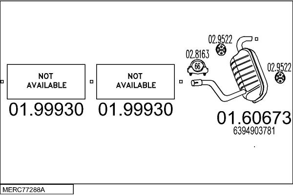 Układ wydechowy MTS MERC77288A056151