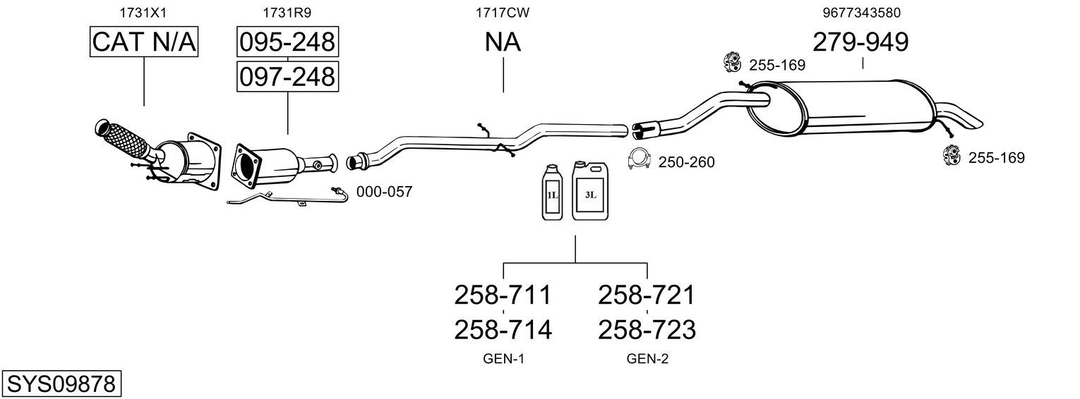Układ wydechowy BOSAL SYS09878