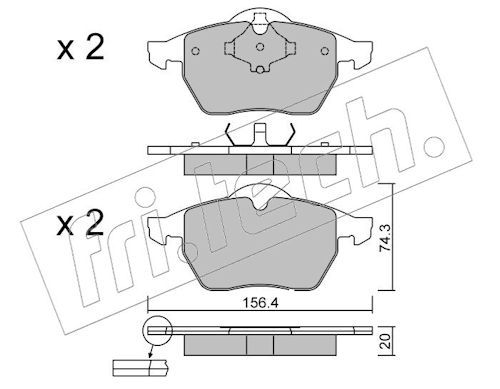 Piduriklotsi komplekt,ketaspidur