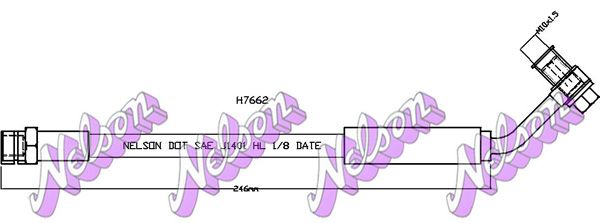 Przewód hamulcowy elastyczny KAWE H7662