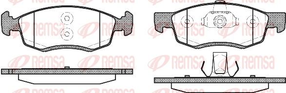 Zestaw klocków hamulcowych, hamulce tarczowe REMSA 0172.32