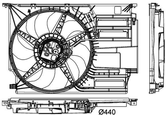 Ventilátor chladenia motora MAHLE CFF 404 000P