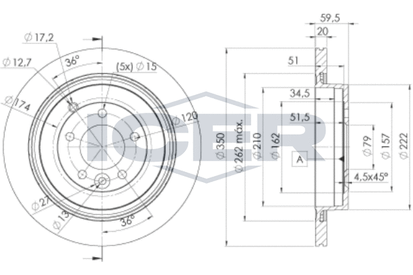 Tarcza hamulcowa ICER 78BD7363-2