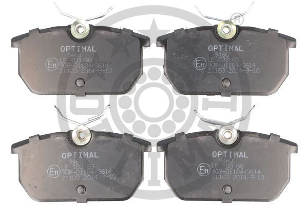 Zestaw klocków hamulcowych, hamulce tarczowe OPTIMAL BP-09460