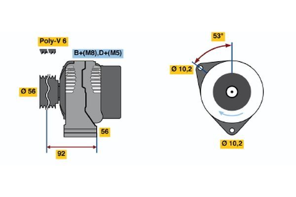 Alternator BOSCH 0 986 039 780