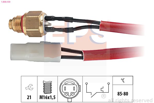 Teplotní spínač, větrák chladiče EPS 1.850.150