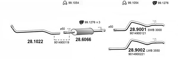 Układ wydechowy ASSO ART4142