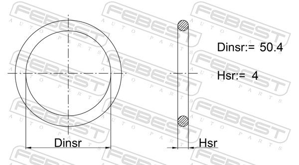 Uszczelka, termostat FEBEST 23400-025