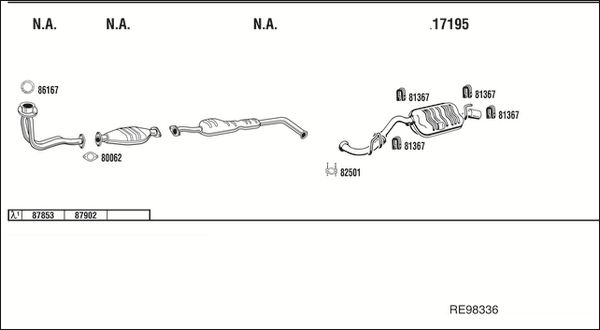 Układ wydechowy WALKER RE98336