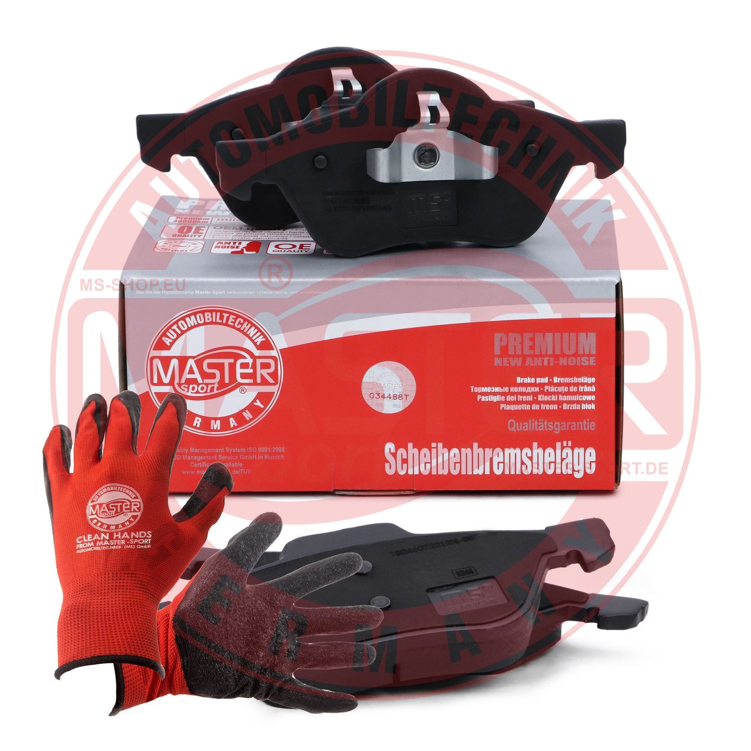 Zestaw klocków hamulcowych, hamulce tarczowe MASTER-SPORT GERMANY 13046072212N-SET-MSP