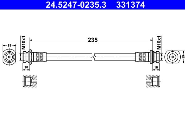 Brzdová hadice ATE 24.5247-0235.3