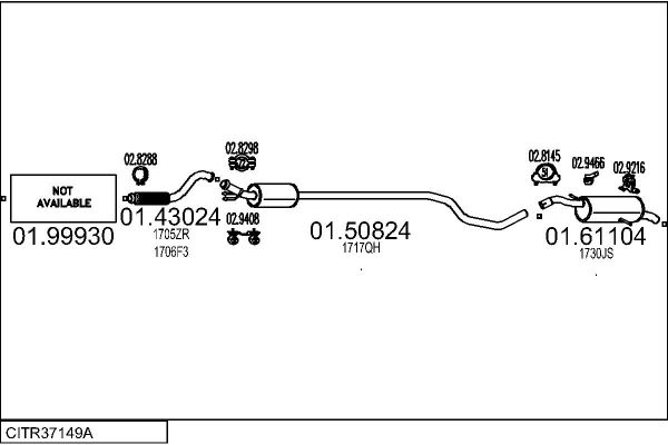 Układ wydechowy MTS CITR37149A028592
