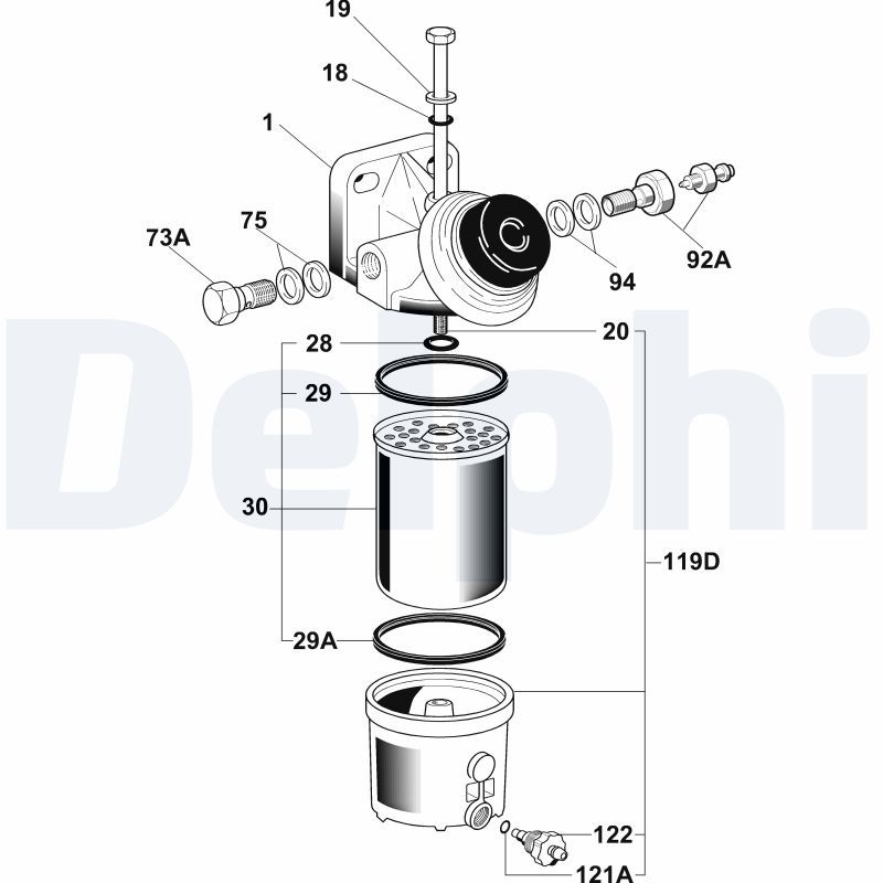 Filtr paliwa DELPHI 6260B645B