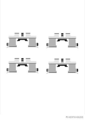 Set accesorii, placute frana HERTH+BUSS JAKOPARTS J3668009