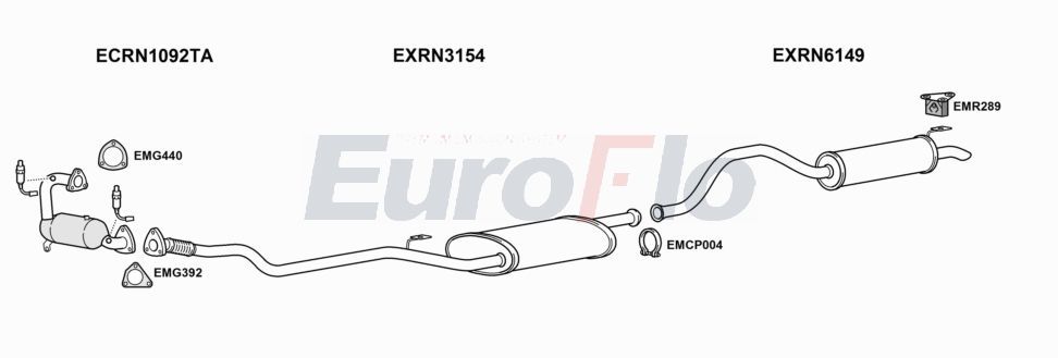 Układ wydechowy EUROFLO RNESP206032
