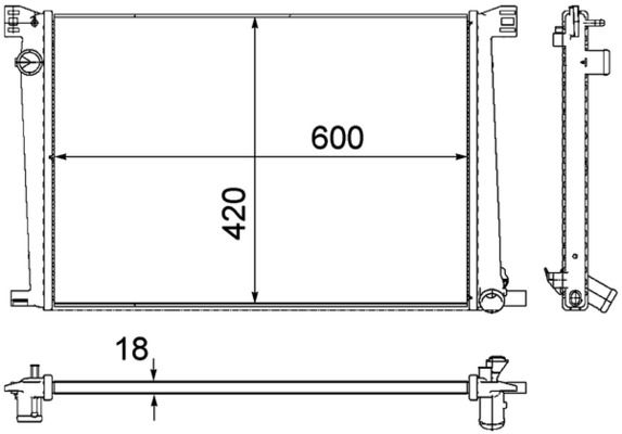 Levně Chladič, chlazení motoru MAHLE CR 1123 000P