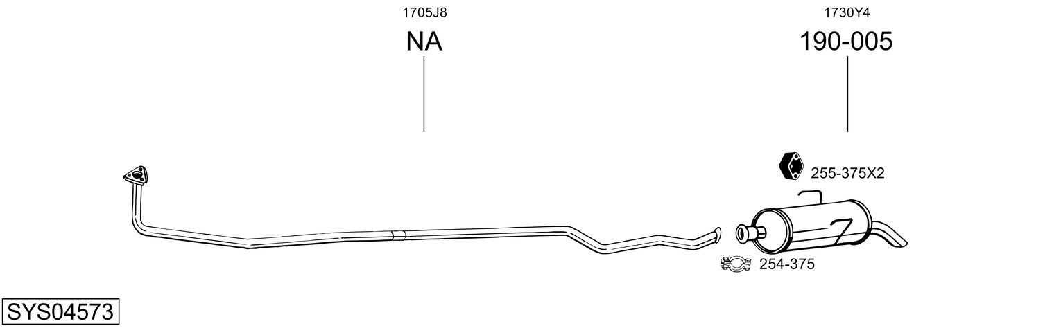 Układ wydechowy BOSAL SYS04573