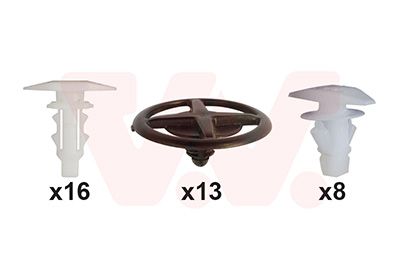 Set montaj, capota motor VAN WEZEL 3388797