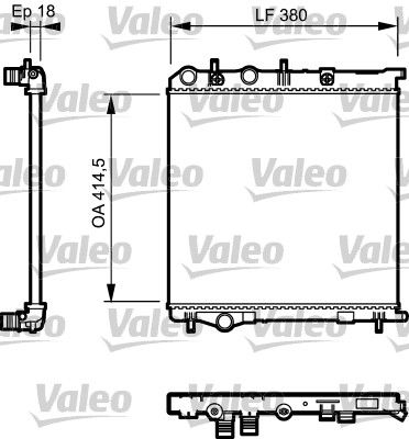 Chłodnica, układ chłodzenia silnika VALEO 735125